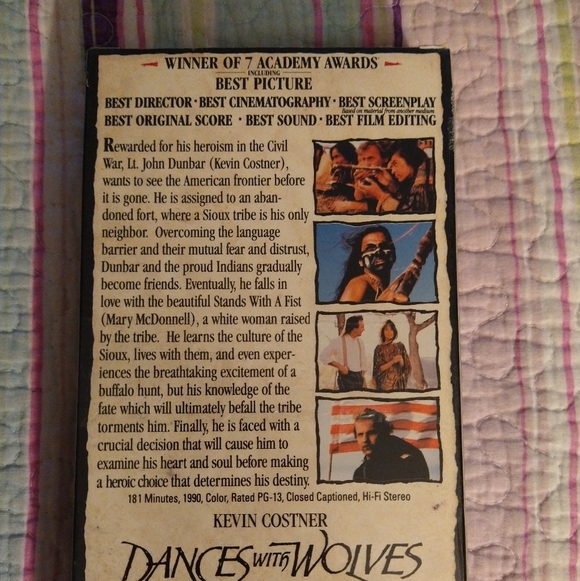 Dances With Wolves1990 Western/Drama VHR movie nwt - Picture 4 of 4